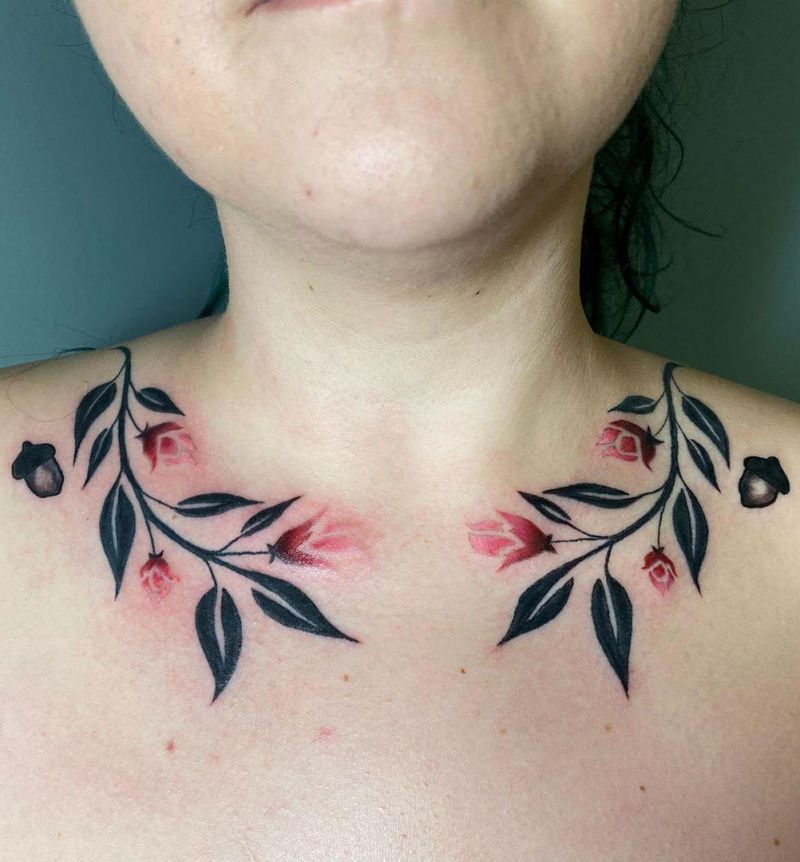 30 Pretty Necklace Tattoos Give You a Different Feeling