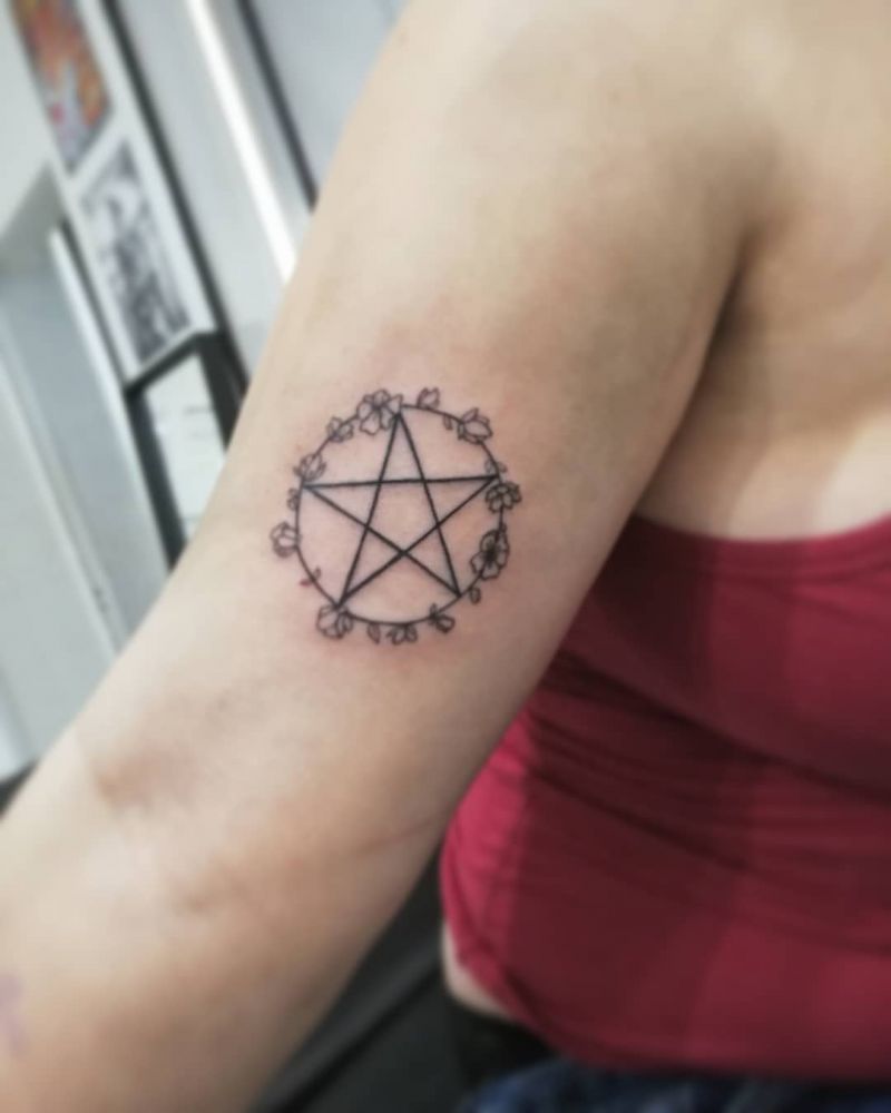 30 Creative Pentacle Tattoos to Inspire You