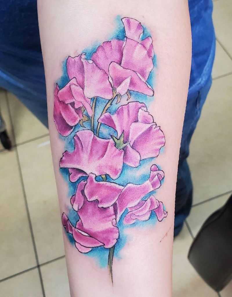 30 Pretty Sweet Pea Tattoos You Will Love