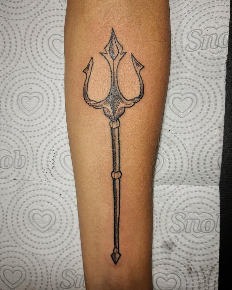 30 Creative Trident Tattoos for Your Inspiration