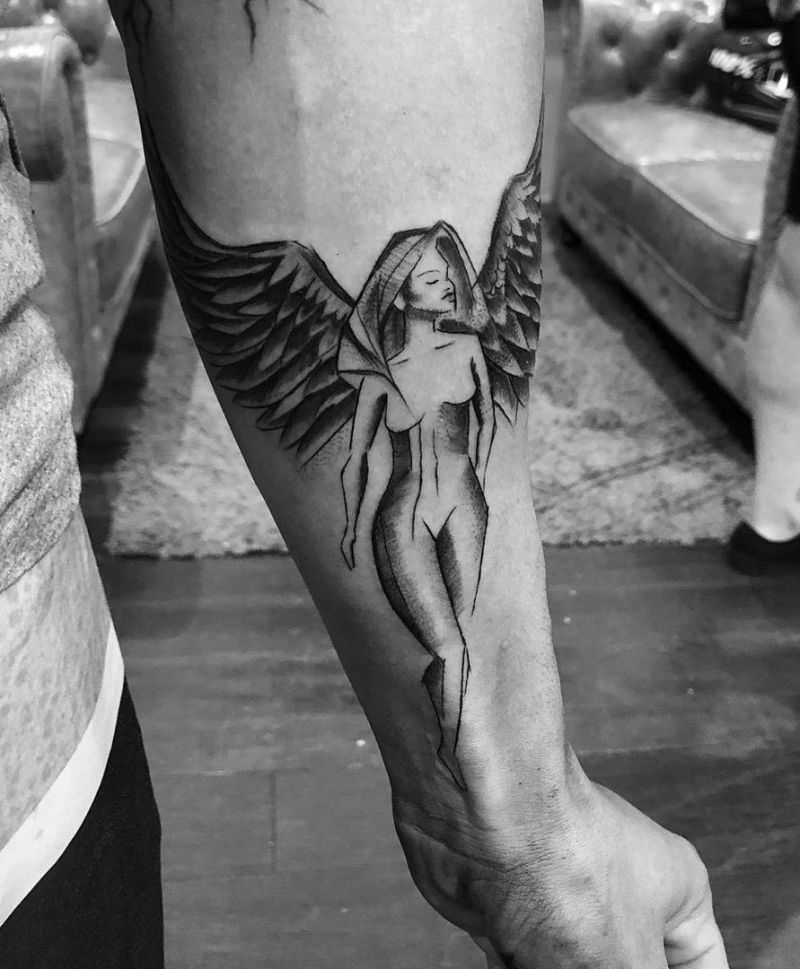 30 Beautiful Angel Tattoos to Inspire You