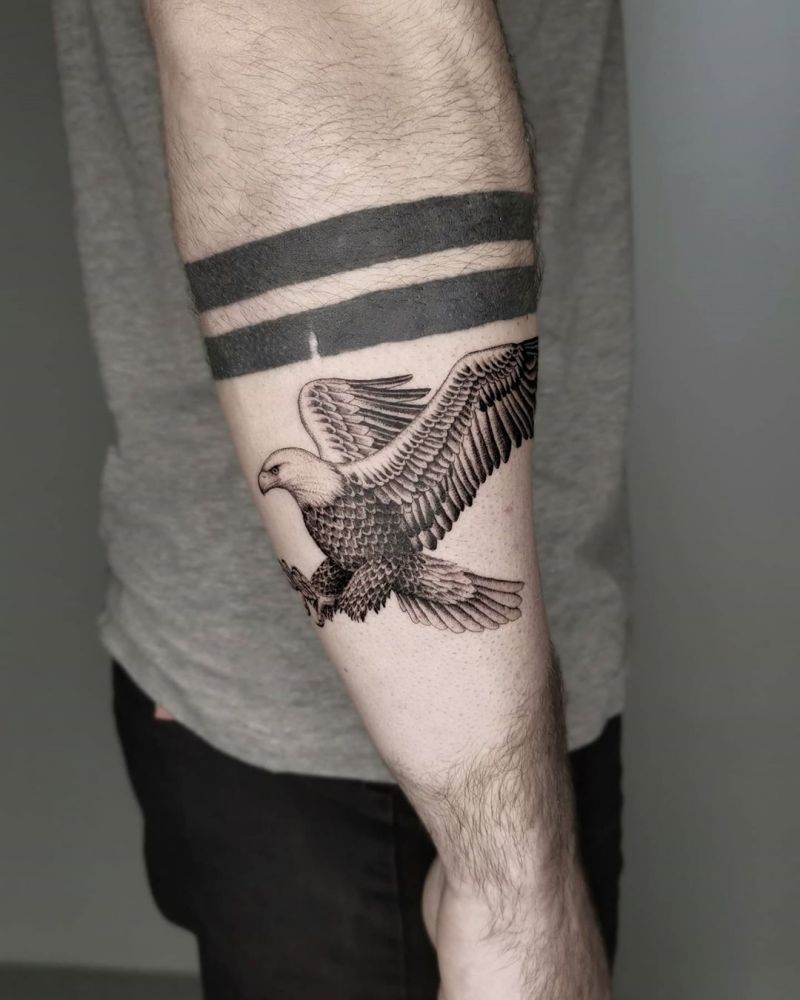 30 Pretty Bald Eagle Tattoos for Men