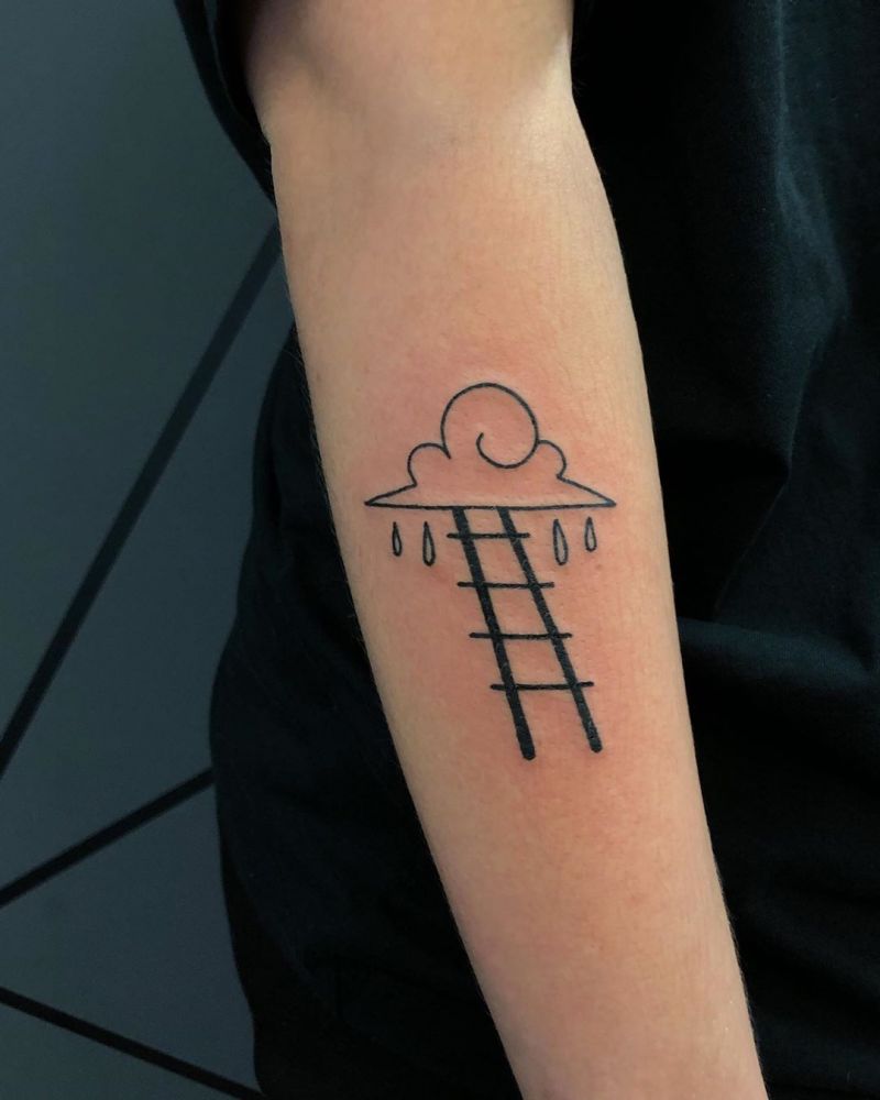 30 Meaningful Ladder Tattoos to Inspire You