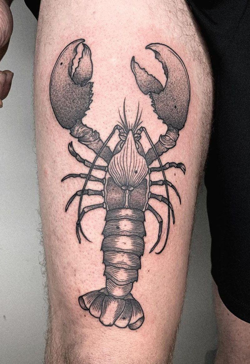 30 Pretty Lobster Tattoos Make You Successful
