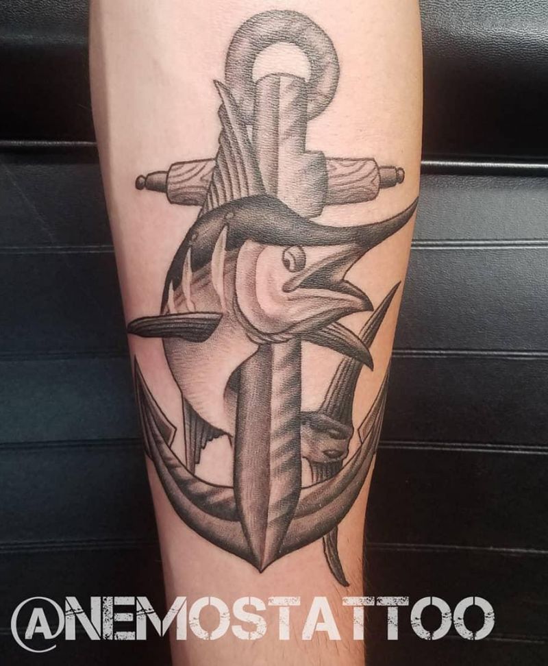 30 Pretty Marlin Tattoos You Will Love