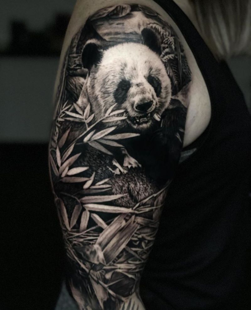 30 Adorable Panda Tattoos Make You Want to Laugh