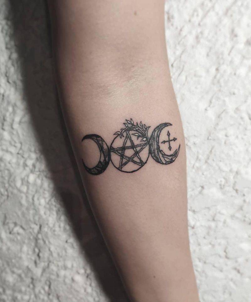 30 Creative Pentacle Tattoos to Inspire You