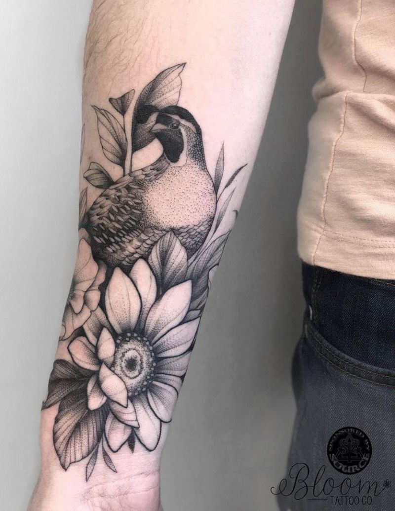 30 Pretty Quail Tattoos to Inspire You