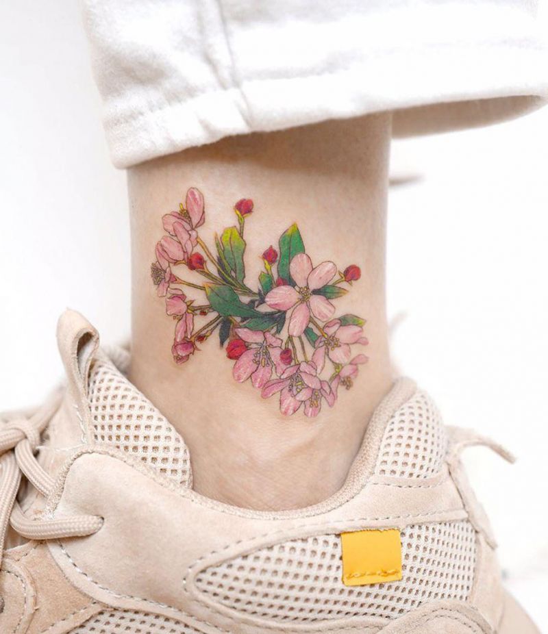 30 Pretty Apple Blossom Tattoos You Will Love