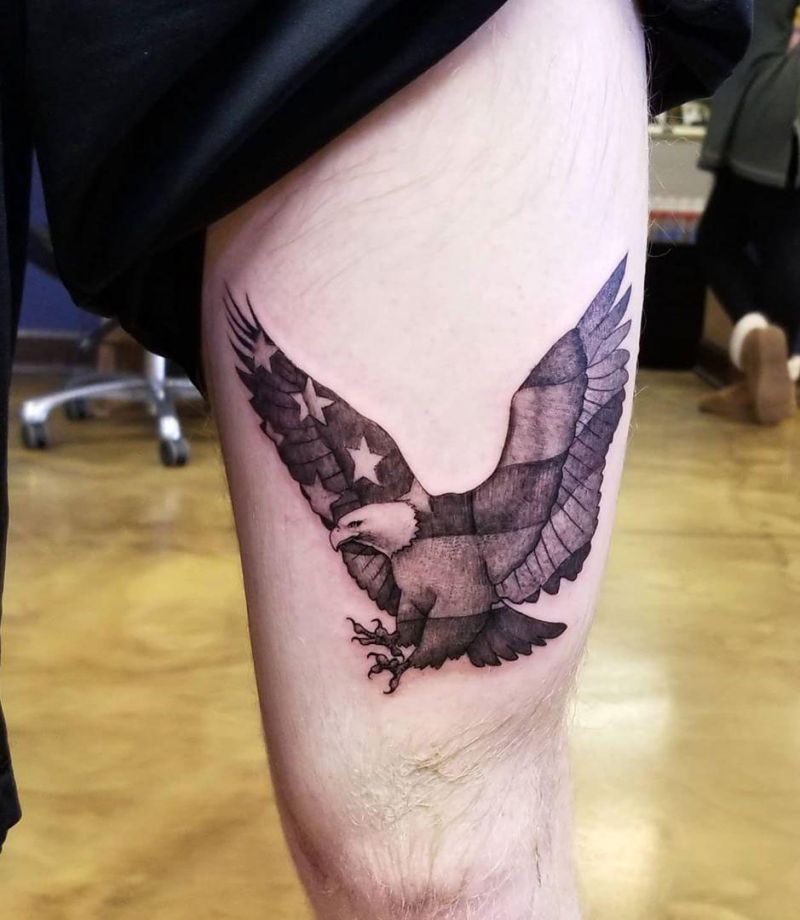 30 Pretty Bald Eagle Tattoos for Men