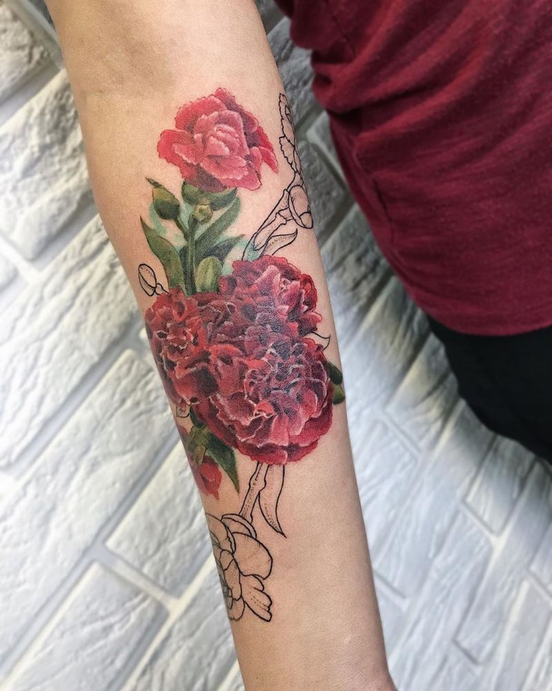 30 Pretty Carnation Tattoos You Will Love