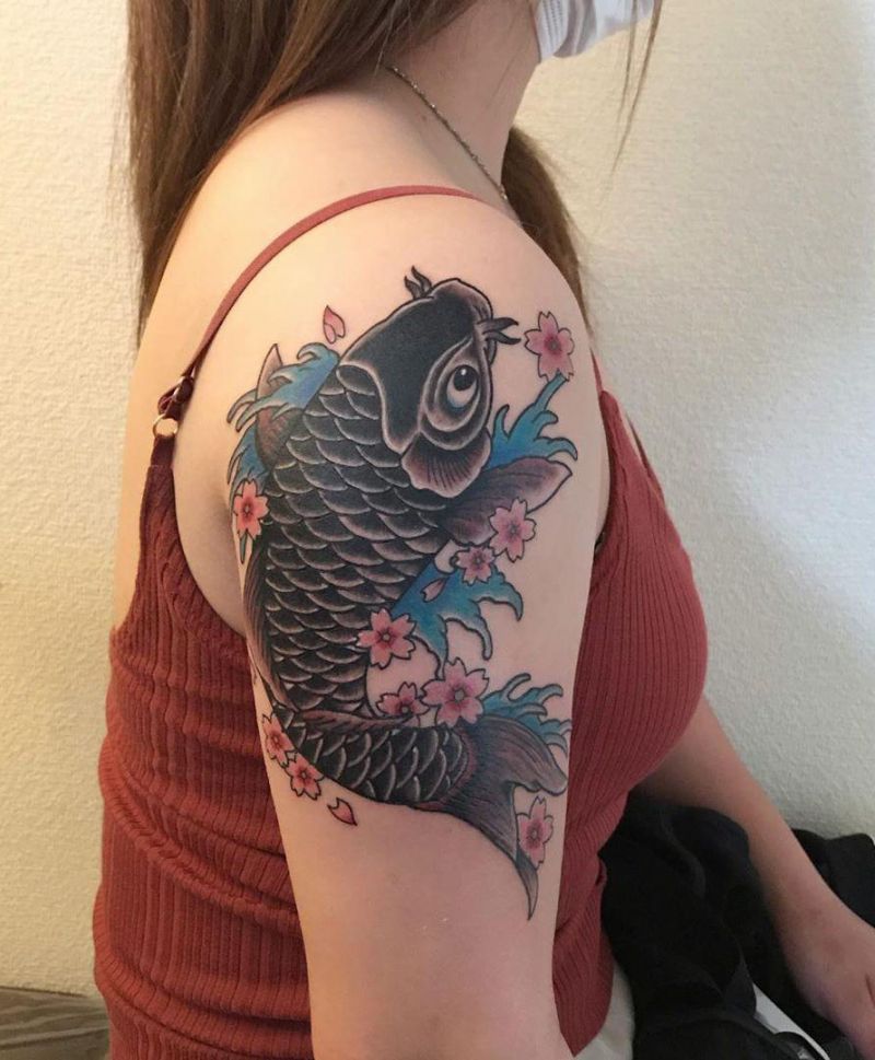 30 Pretty Carp Tattoos to Inspire You