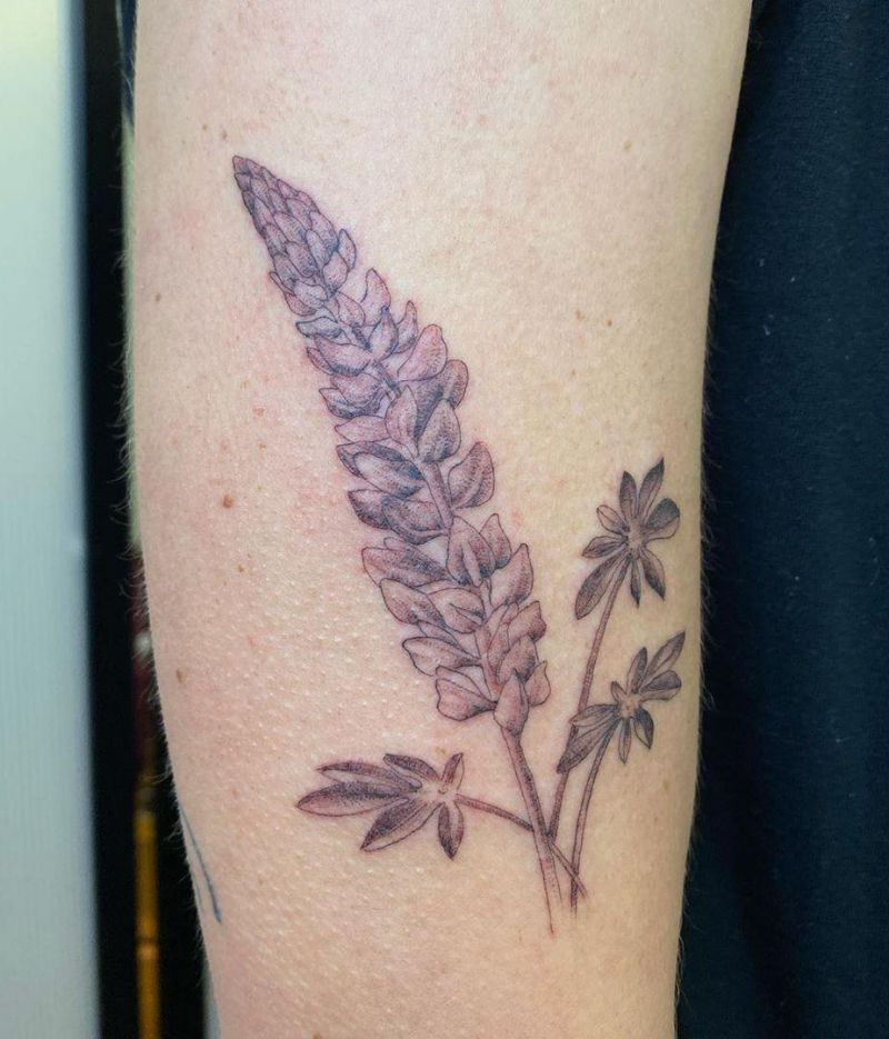 30 Pretty Lupine Tattoos for Your Inspiration