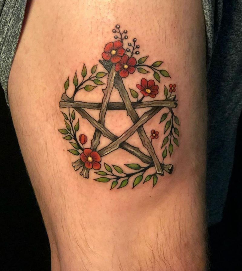 30 Creative Pentacle Tattoos to Inspire You