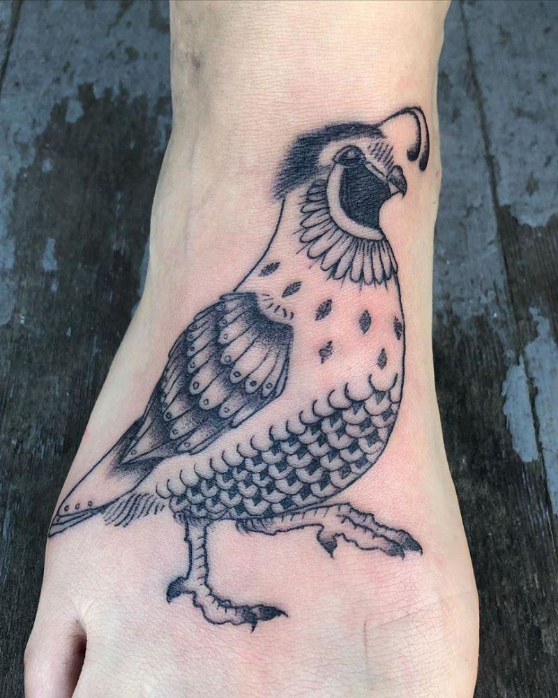 30 Pretty Quail Tattoos to Inspire You