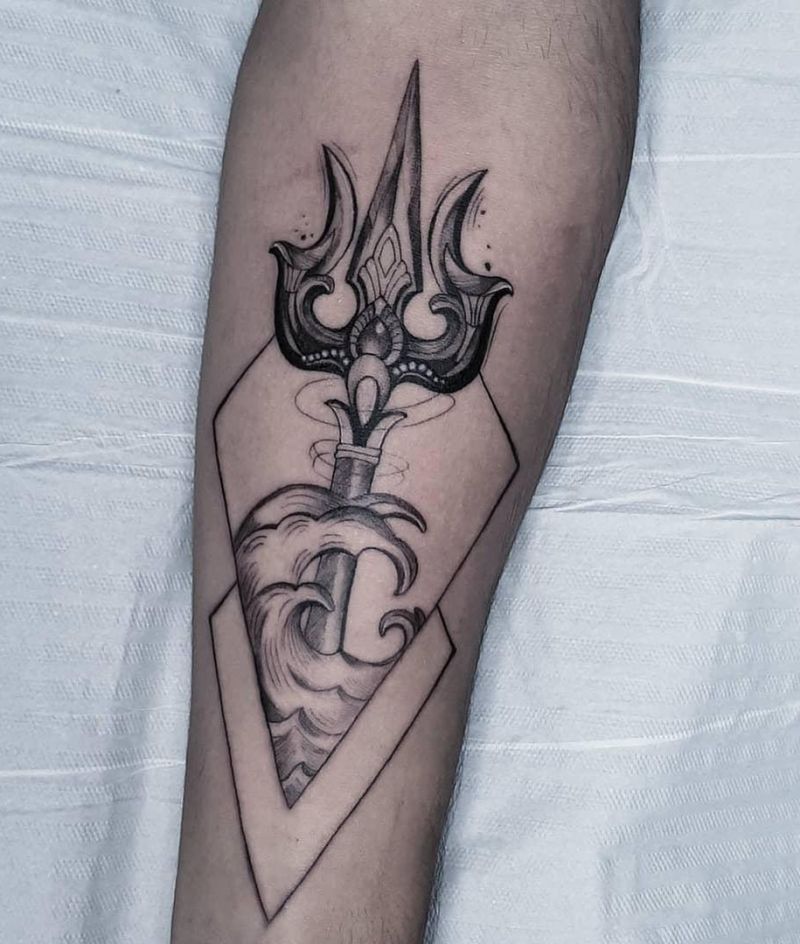 30 Creative Trident Tattoos for Your Inspiration