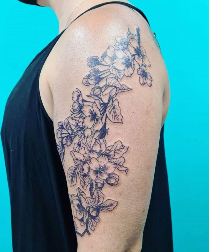 30 Pretty Apple Blossom Tattoos You Will Love