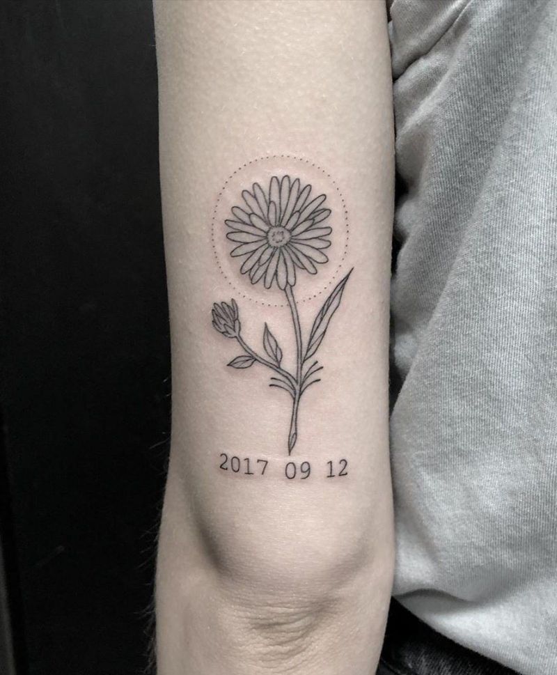 30 Pretty Aster Tattoos for Your Inspiration