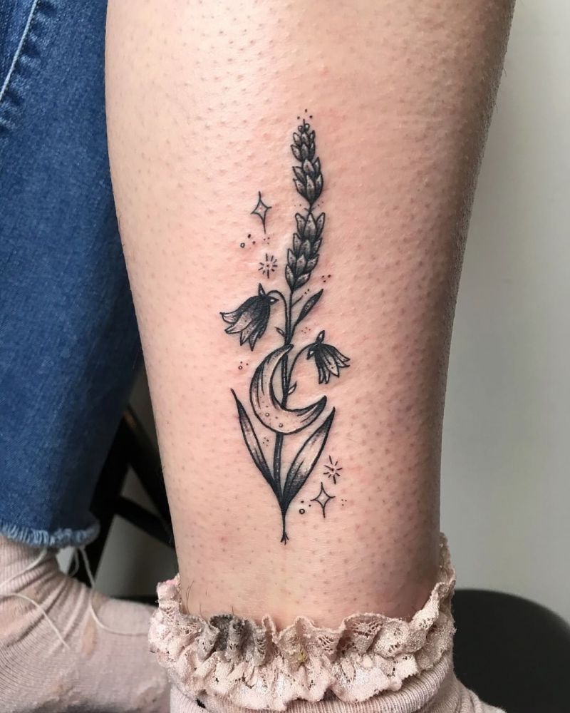 30 Elegant Bluebell Flower Tattoos You Can't Help Trying