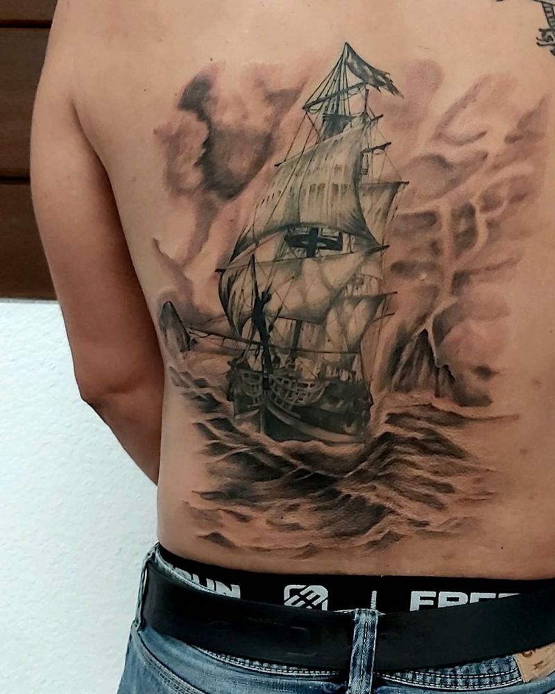 30 Pretty Boat Tattoos Make Your Career A Success