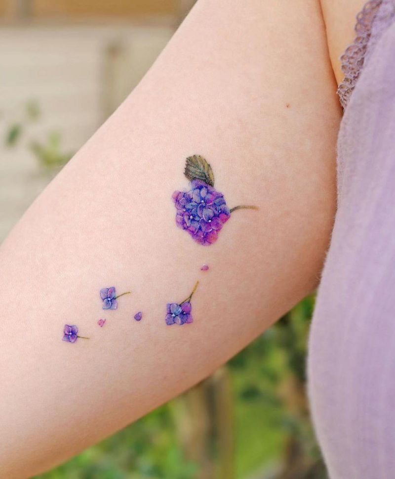 30 Elegant Hydrangea Tattoos for Women You Will Love