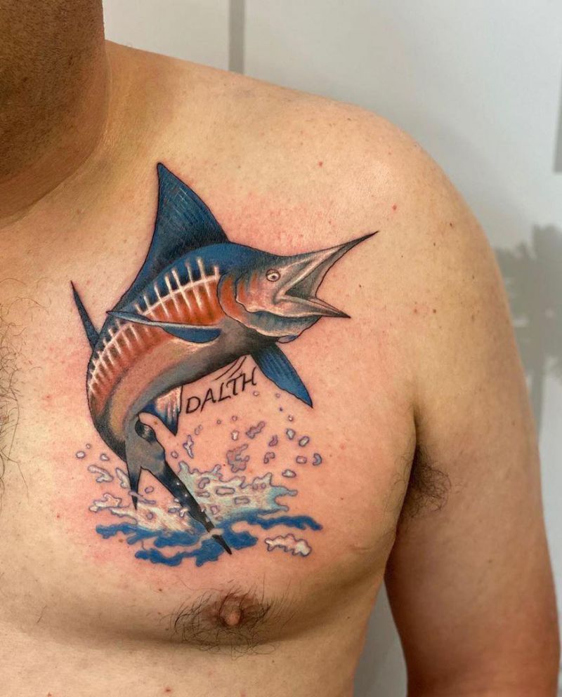 30 Pretty Marlin Tattoos You Will Love