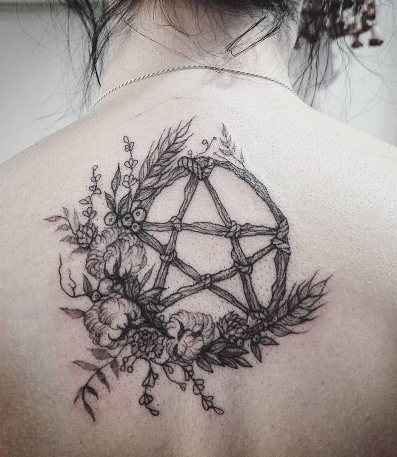 30 Creative Pentacle Tattoos to Inspire You