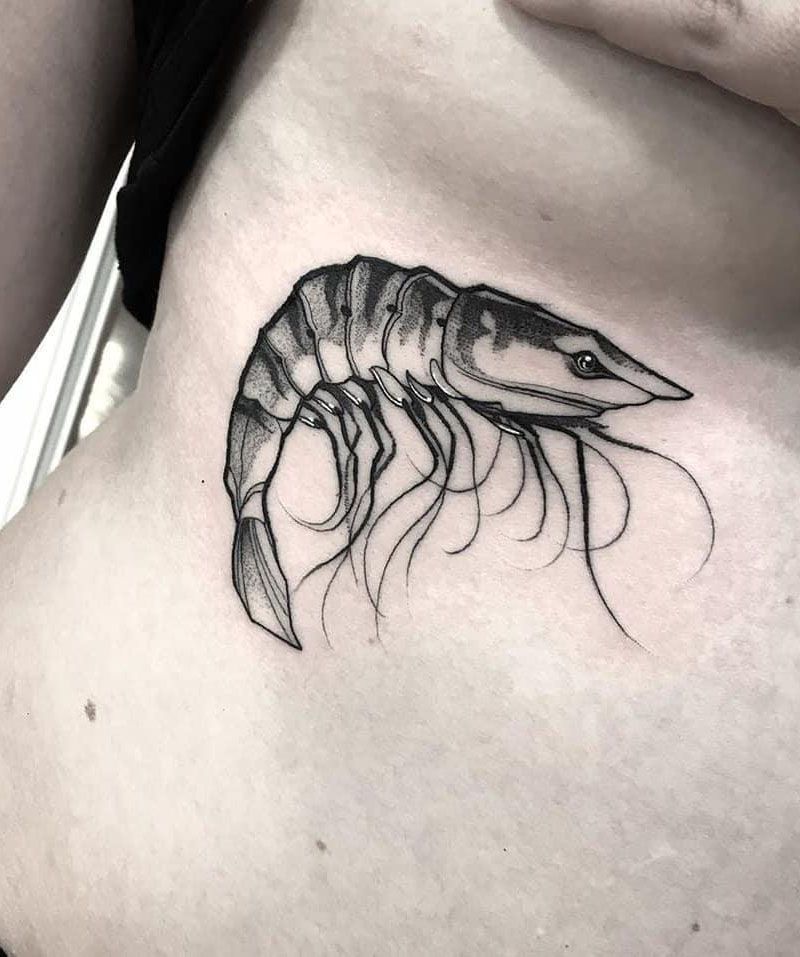 30 Pretty Shrimp Tattoos to Inspire You