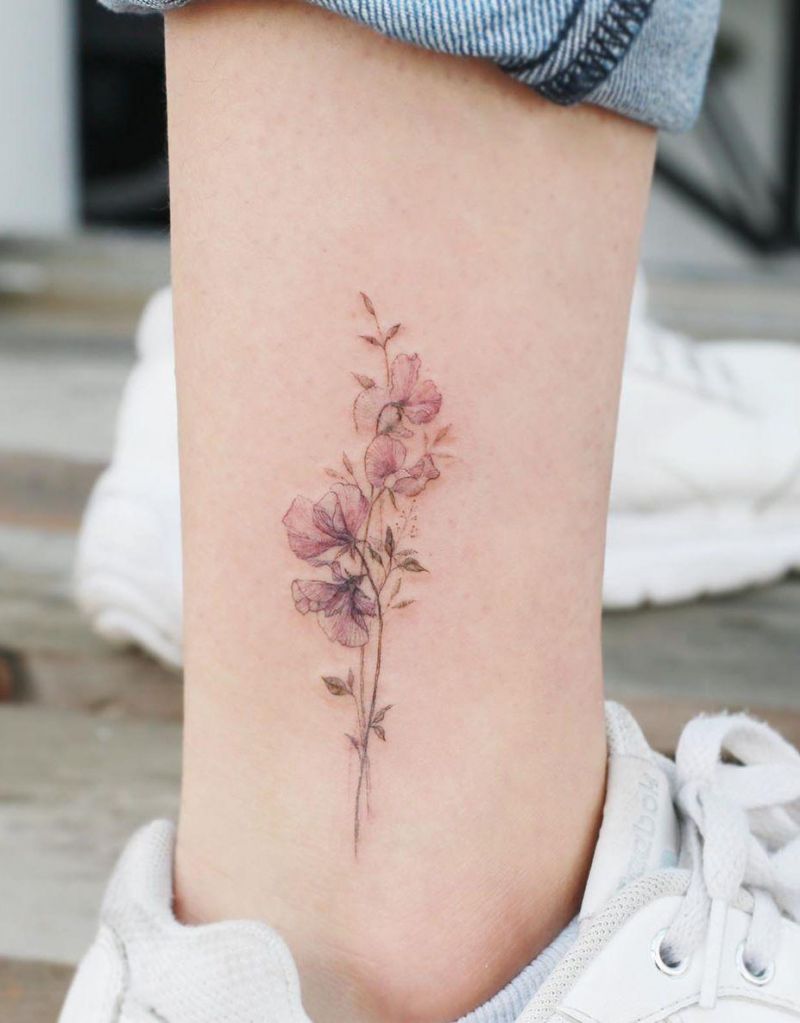 30 Pretty Sweet Pea Tattoos You Will Love