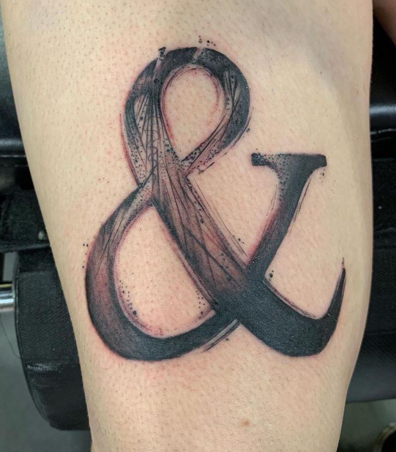 30 Pretty Ampersand Tattoos to Inspire You