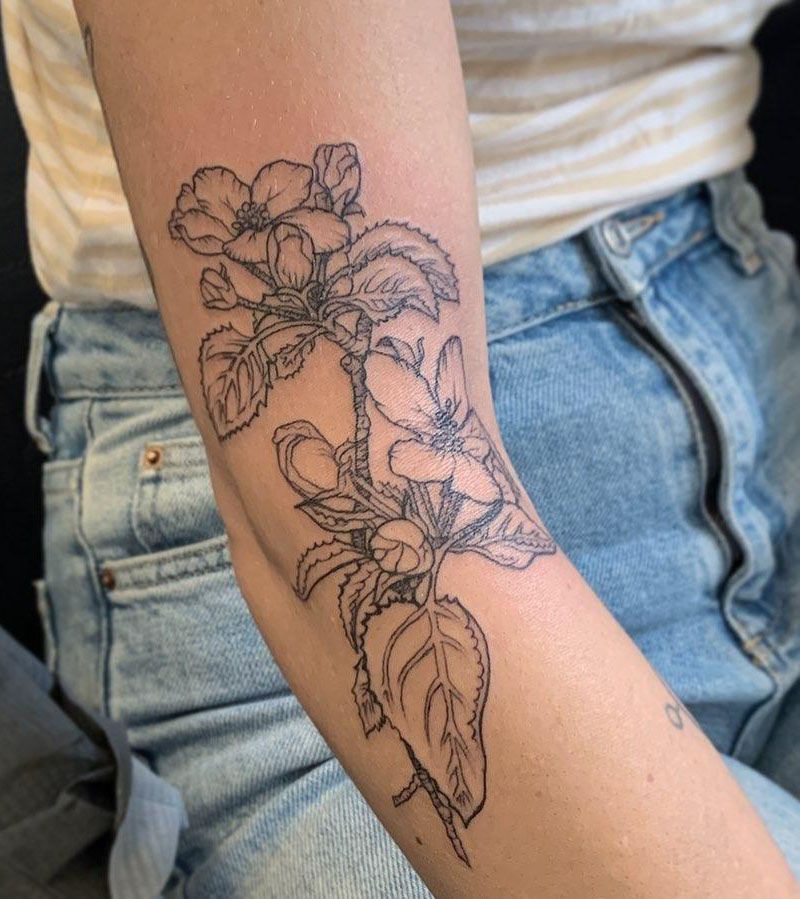 30 Pretty Apple Blossom Tattoos You Will Love