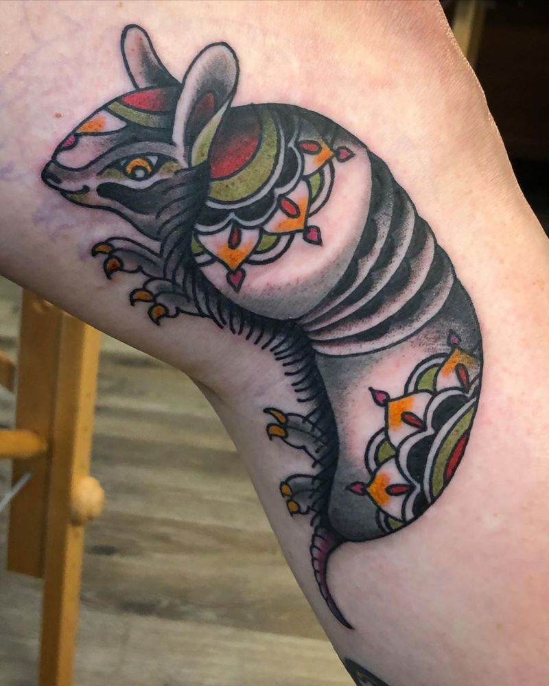 30 Stunning Armadillo Tattoos You Will Love