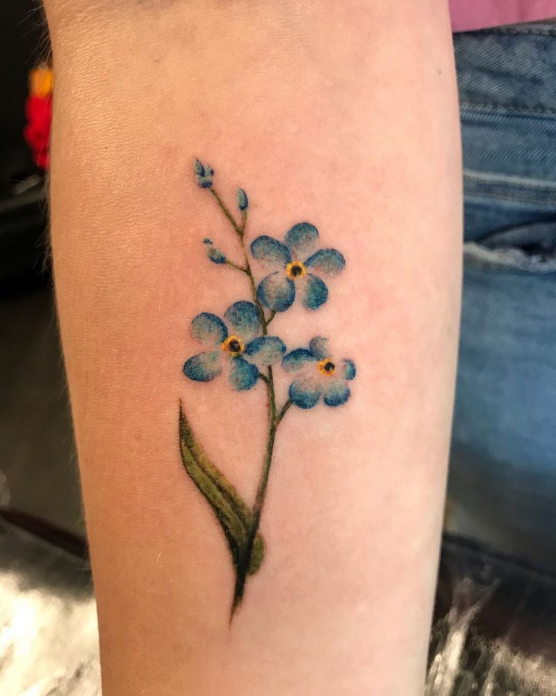 30 Pretty Forget Me Not Tattoos for Your Inspiration