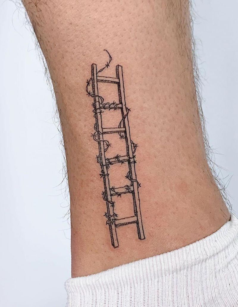 30 Meaningful Ladder Tattoos to Inspire You