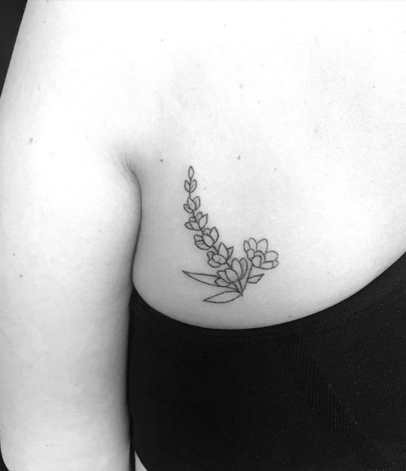 30 Pretty Lupine Tattoos for Your Inspiration