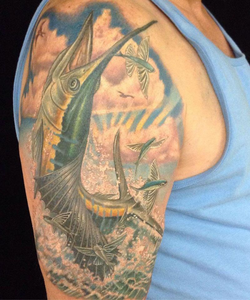 30 Pretty Marlin Tattoos You Will Love