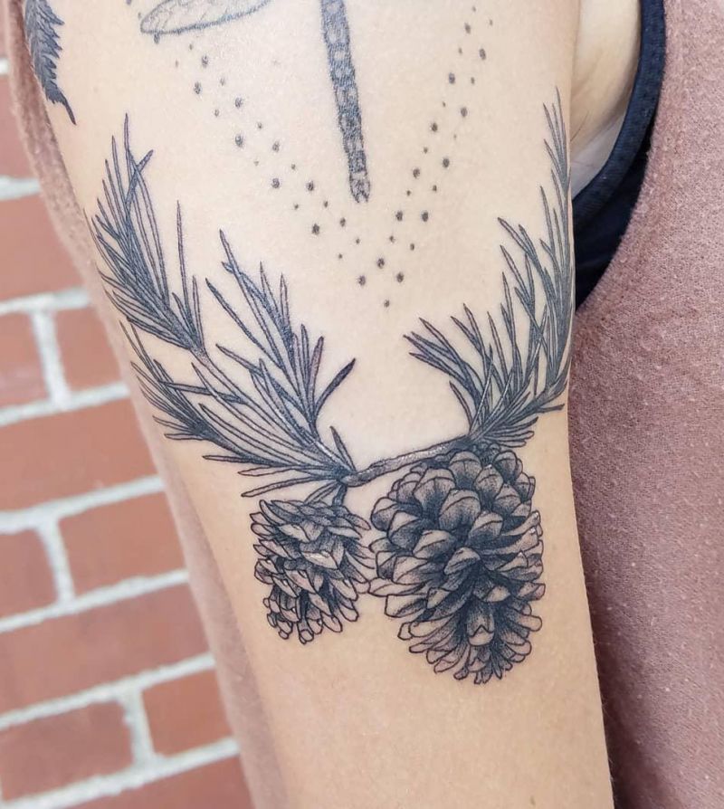 30 Pretty Pinecone Tattoos to Inspire You