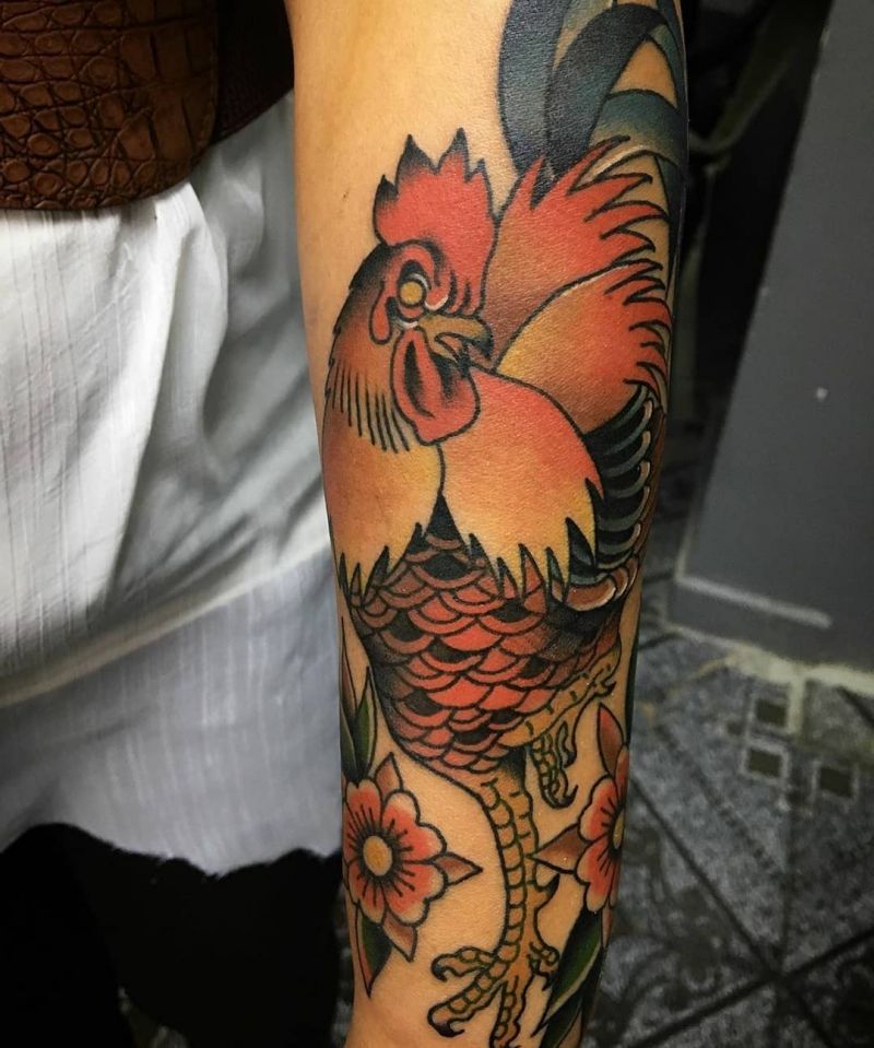 30 Creative Rooster Tattoos Give You Inspiration