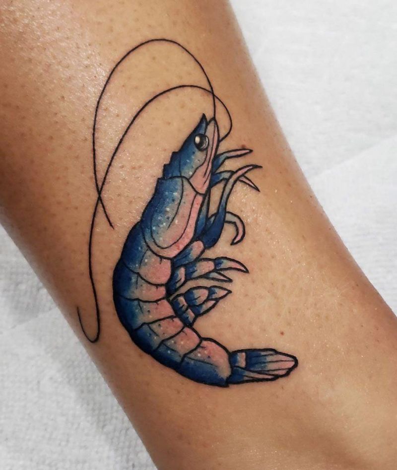 30 Pretty Shrimp Tattoos to Inspire You