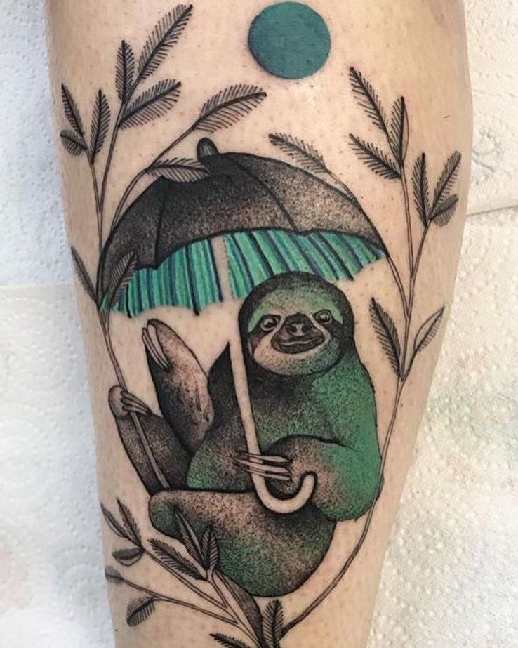 30 Cute Sloth Tattoos for You to Enjoy