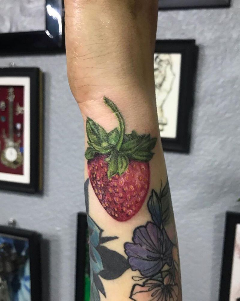 30 Pretty Strawberry Tattoos You Will Love