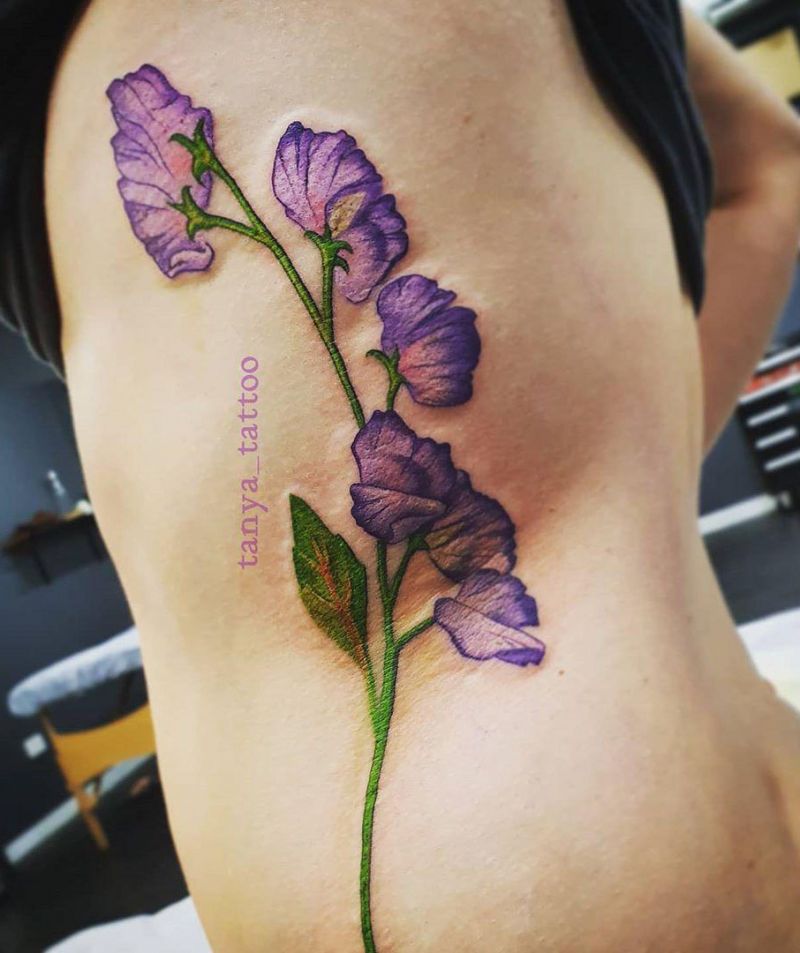 30 Pretty Sweet Pea Tattoos You Will Love