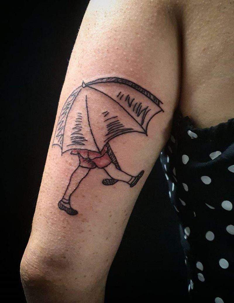 30 Creative Umbrella Tattoos Shelter You from The Wind and Rain