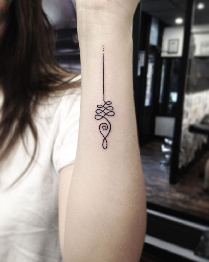 30 Creative Unalome Tattoos You Will Love