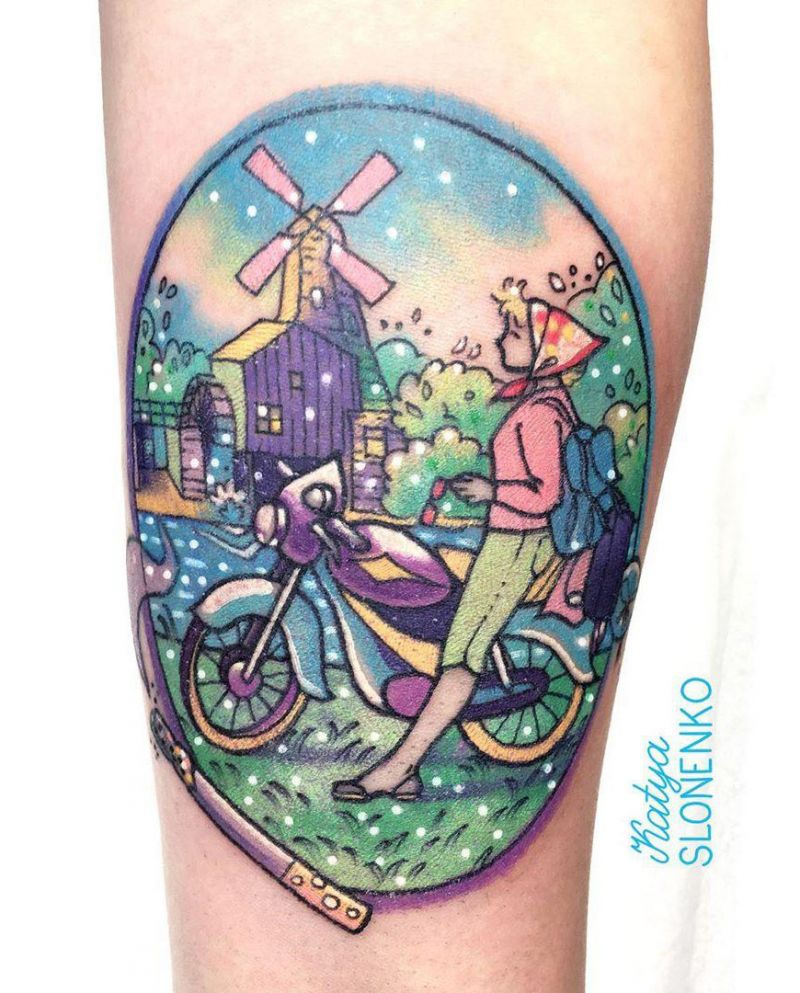 30 Pretty Windmill Tattoos Show Your Temperament