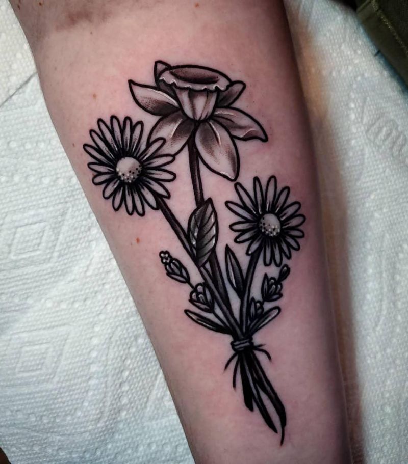 30 Pretty Aster Tattoos for Your Inspiration