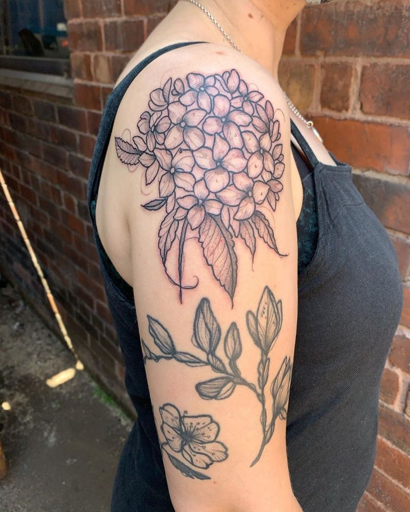 30 Elegant Hydrangea Tattoos for Women You Will Love