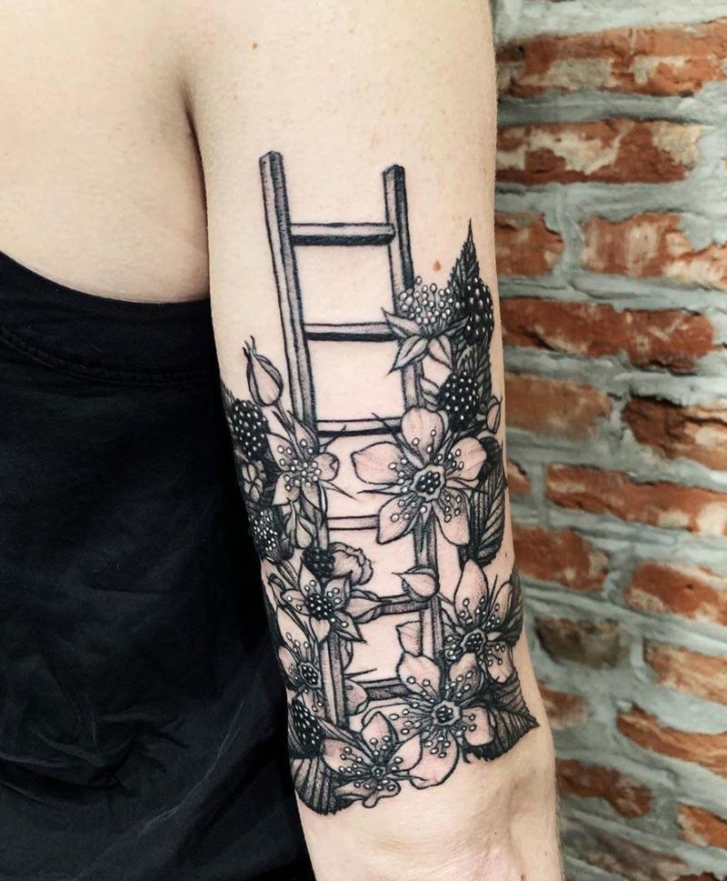 30 Meaningful Ladder Tattoos to Inspire You