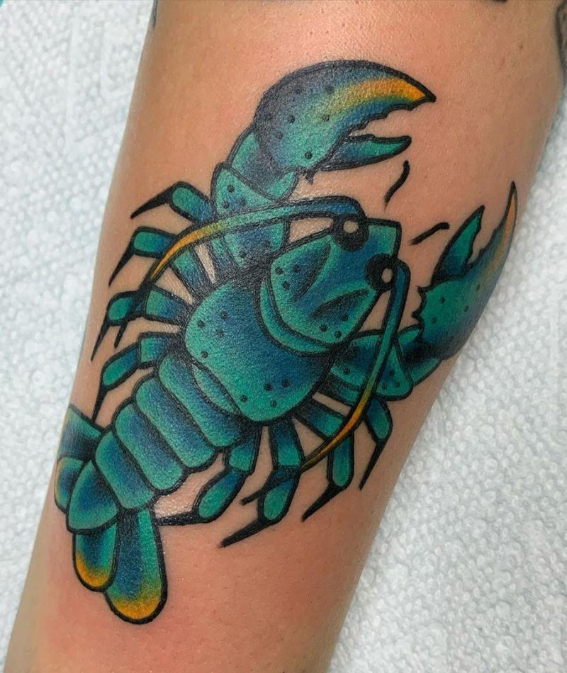 30 Pretty Lobster Tattoos Make You Successful