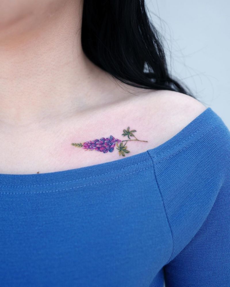 30 Pretty Lupine Tattoos for Your Inspiration